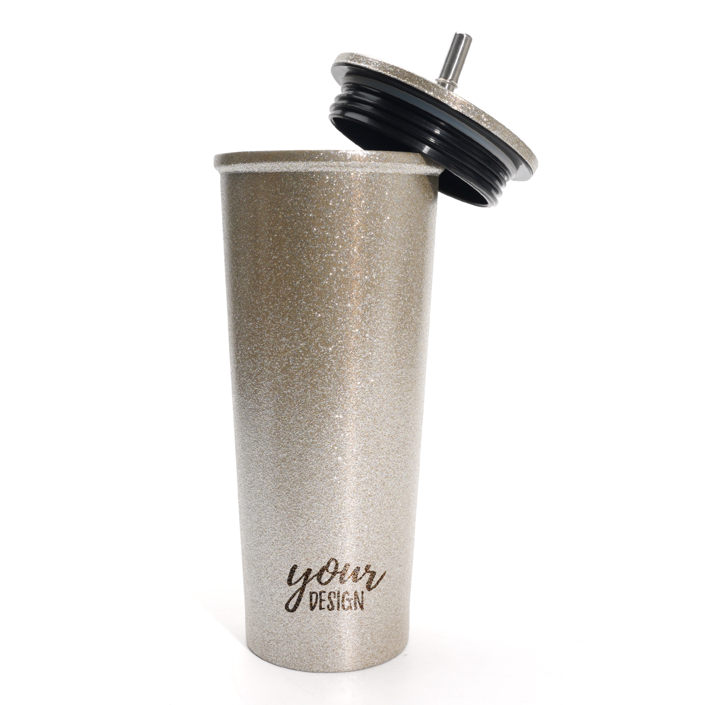 24 oz. Stainless Steel Water Cup With Straw2