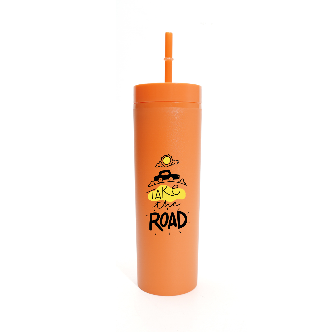 22 oz. Plastic Skinny Tumbler With Straw