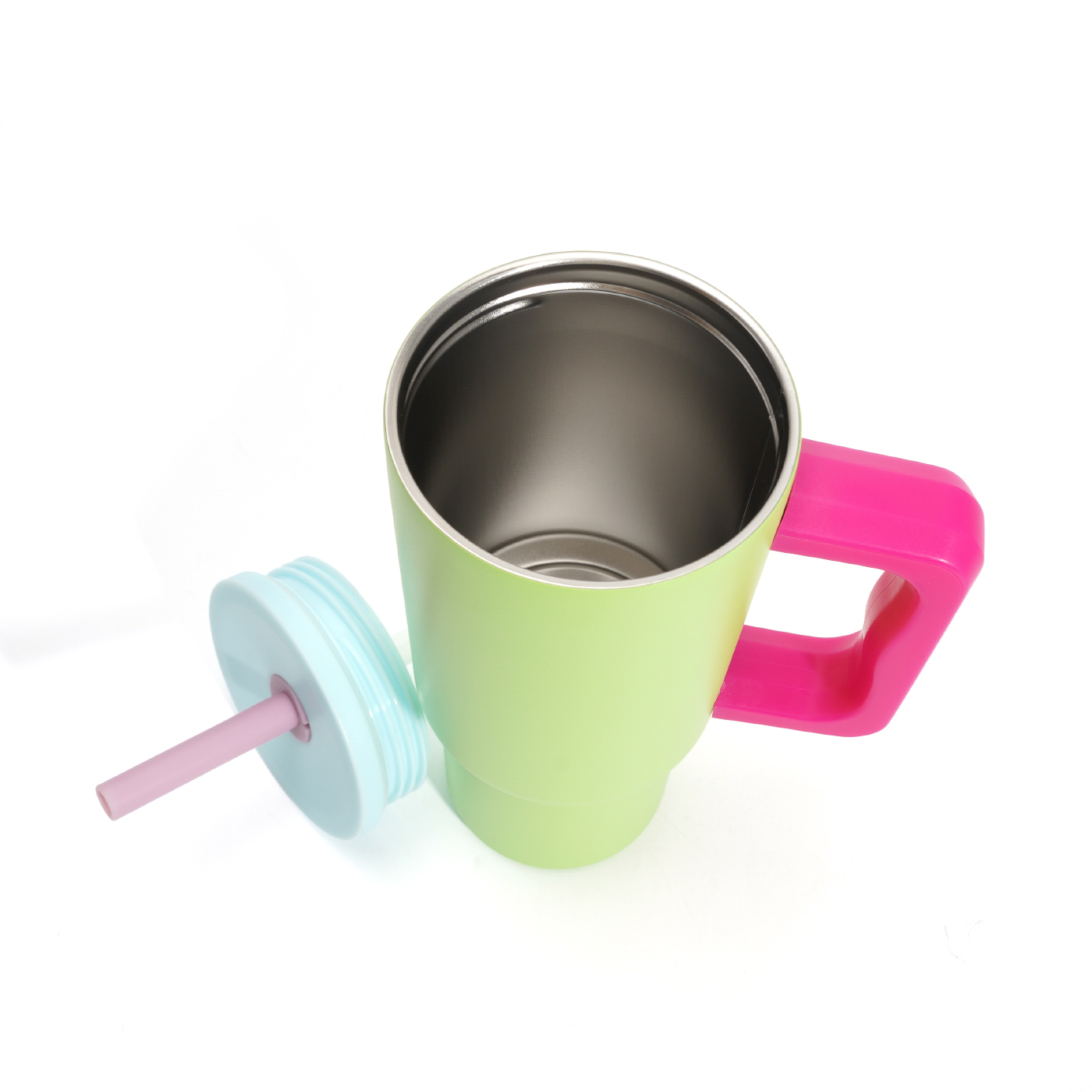 24 oz. Stainless Steel Car Cup With Straw2