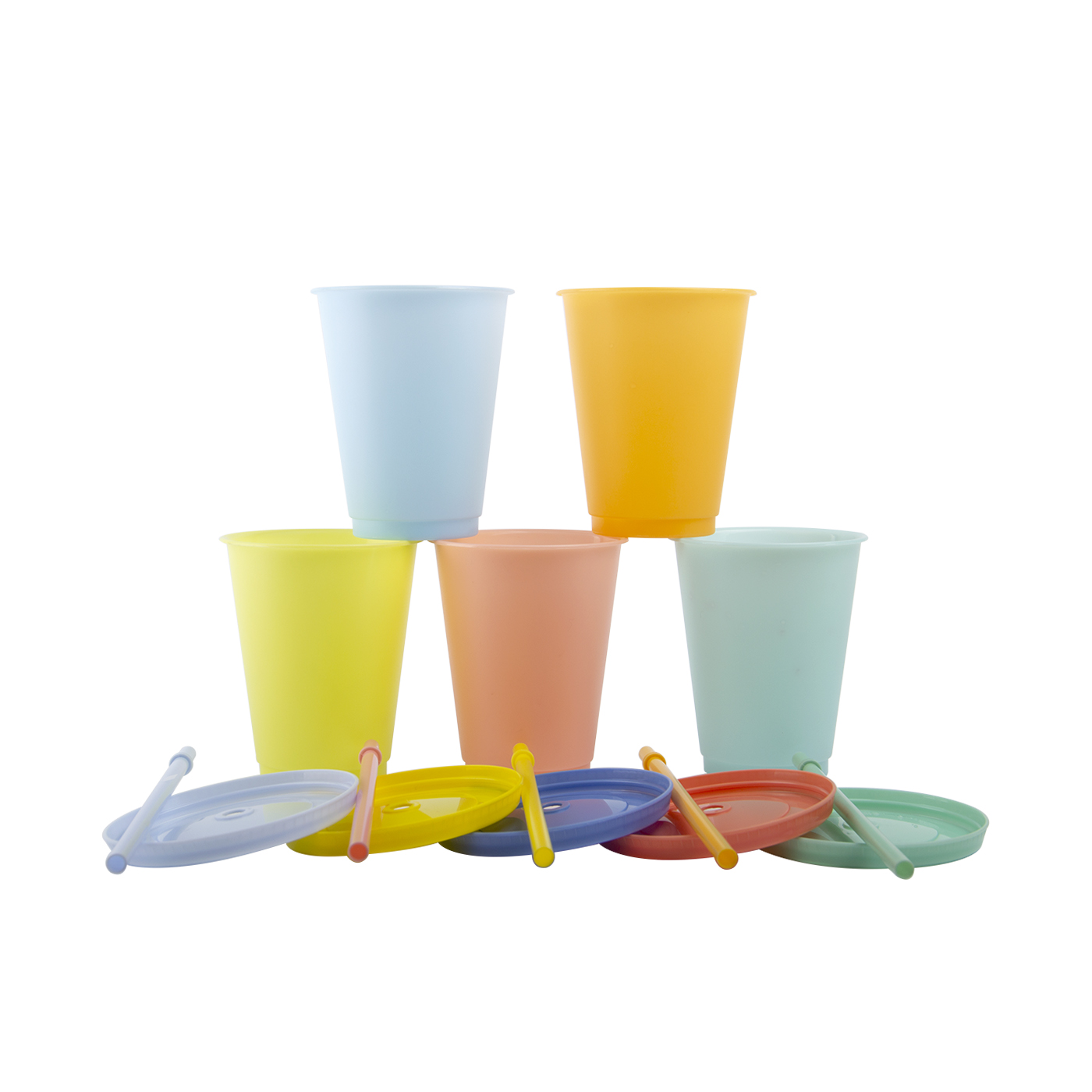 16 oz. Color Changing Cup With Straw Set1