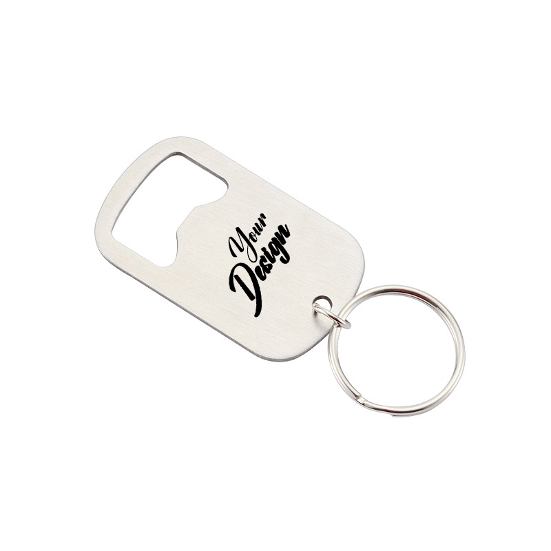 Custom Stainless Steel Bottle Opener Keychain