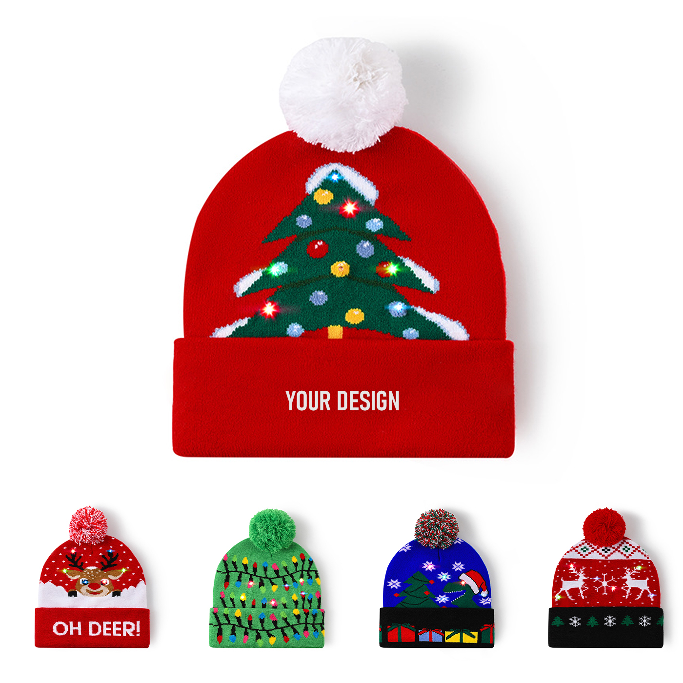 Personalized LED Knitted Beanie