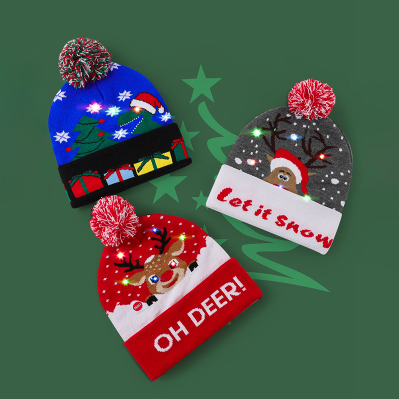 Personalized LED Knitted Beanie1