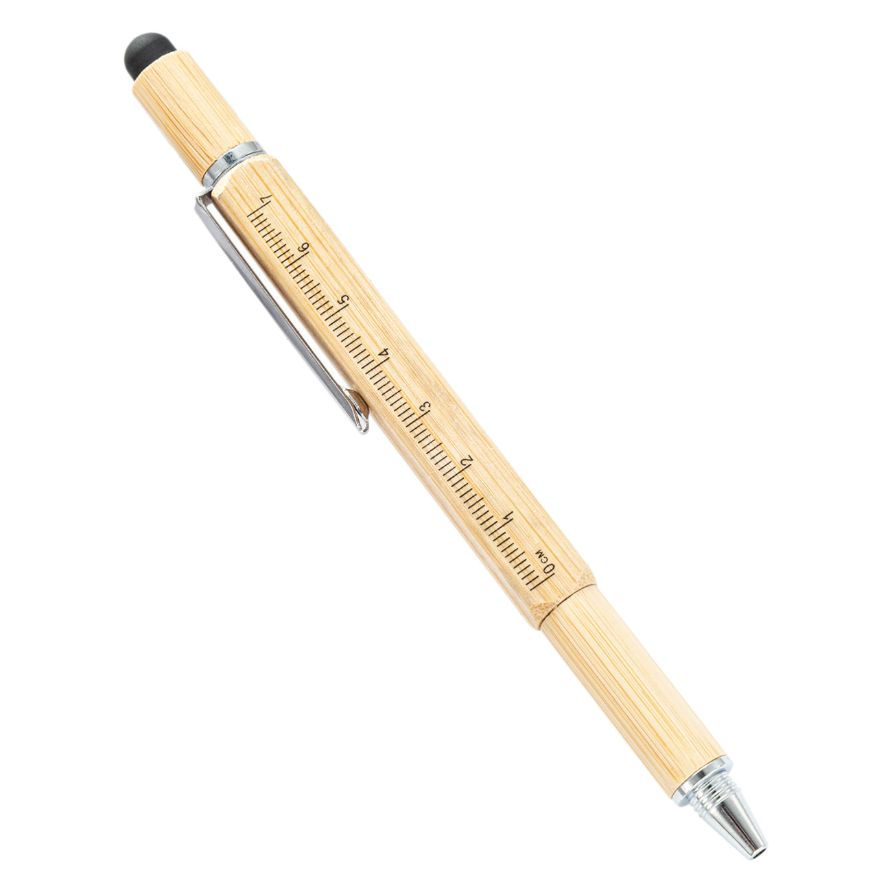 Multifunctional Bamboo Tool Ballpoint Pen