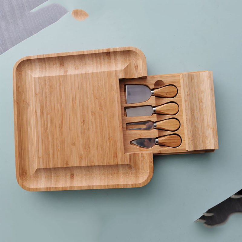 Bamboo Cheese Board And Knife Set3