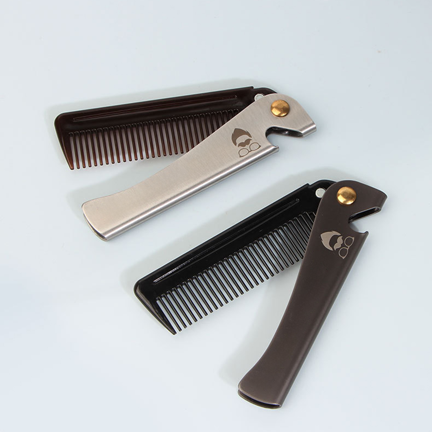 Custom Stainless Steel Folding Comb2