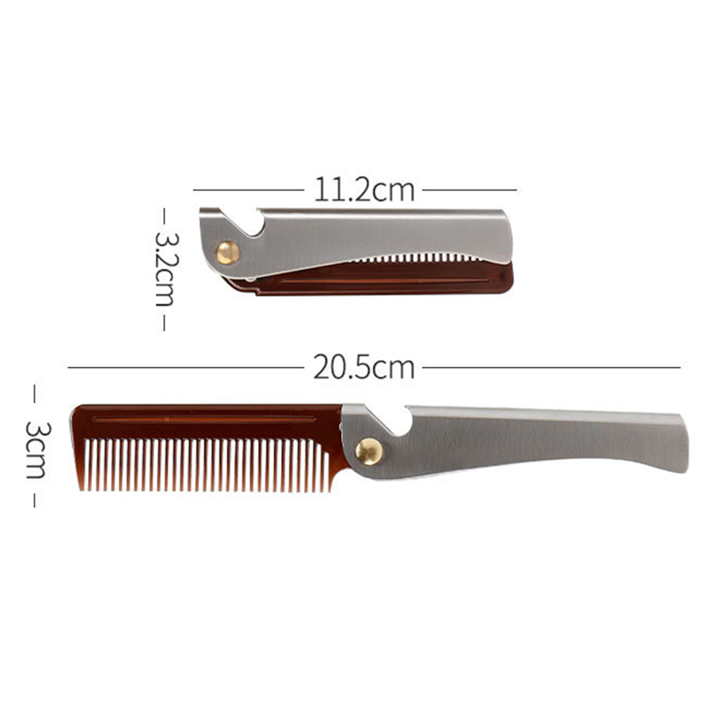 Custom Stainless Steel Folding Comb1