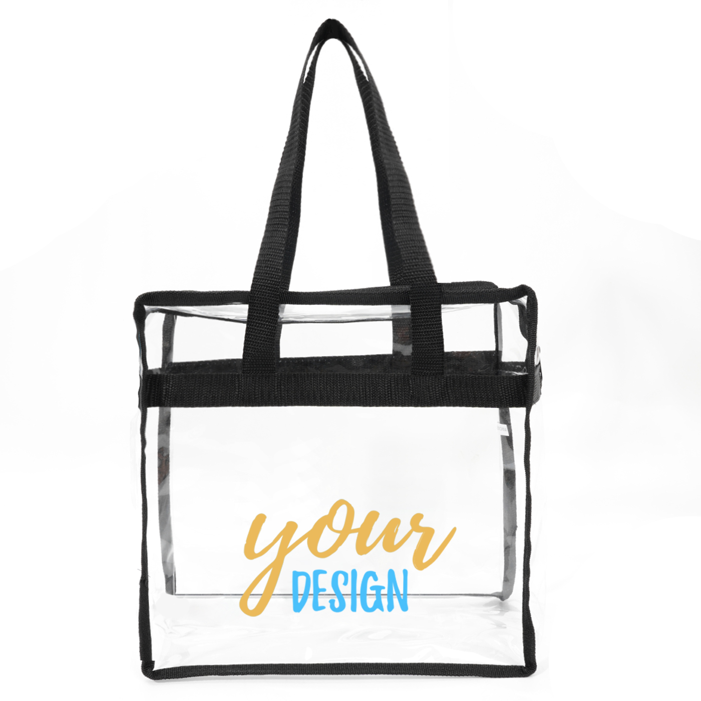 Custom Clear Zippered Tote Bag