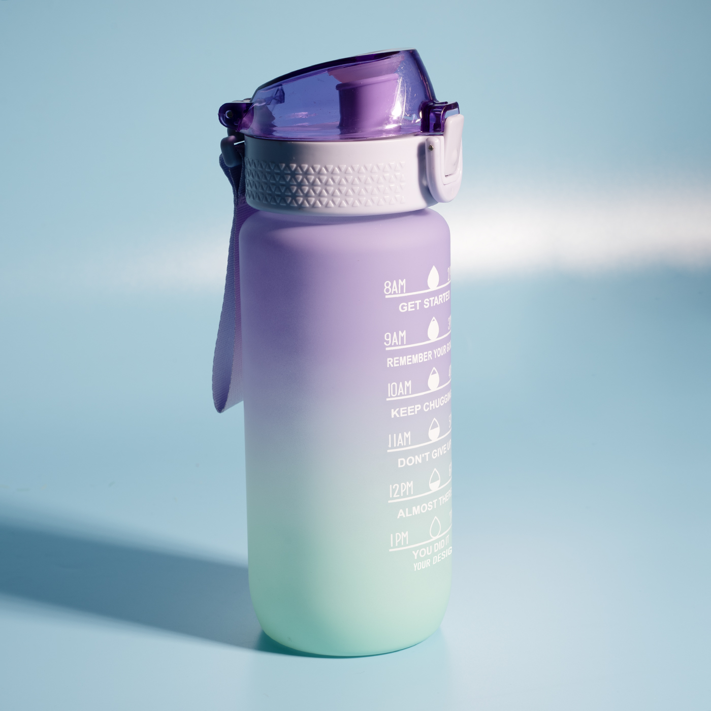 21 OZ. Drinking Water Bottle With Time Marker