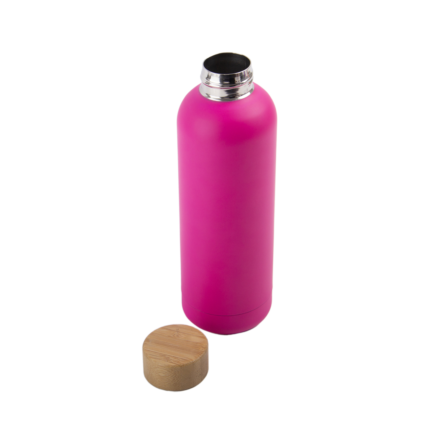 500ml Small Mouth Vacuum Water Bottle With  Bamboo Lid2