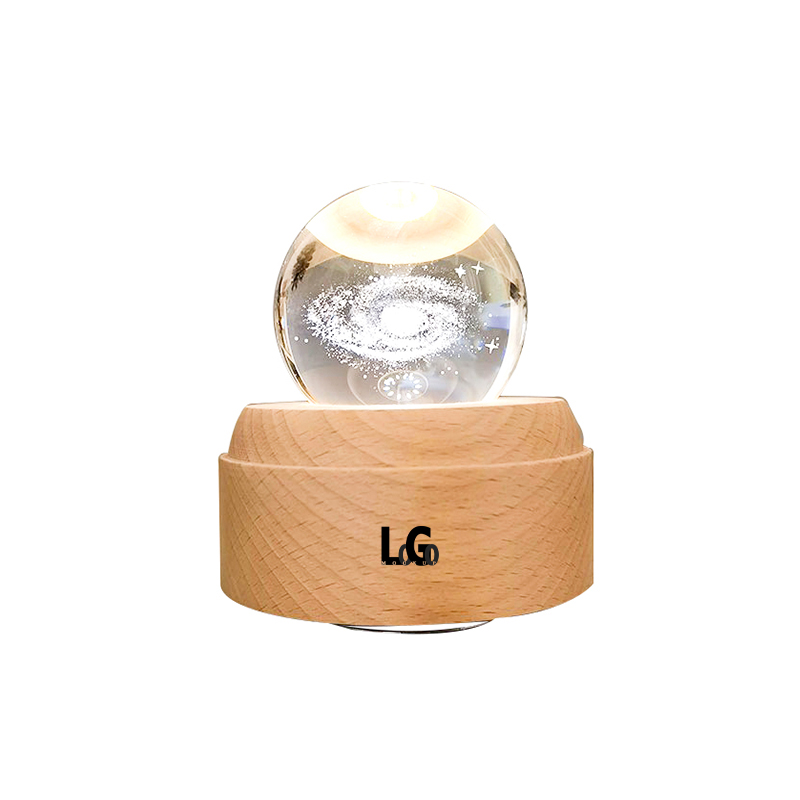 LED Night Light Crystal Ball Music Box1