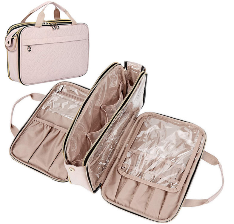 Waterproof Cosmetic Bag With Brush Storage2