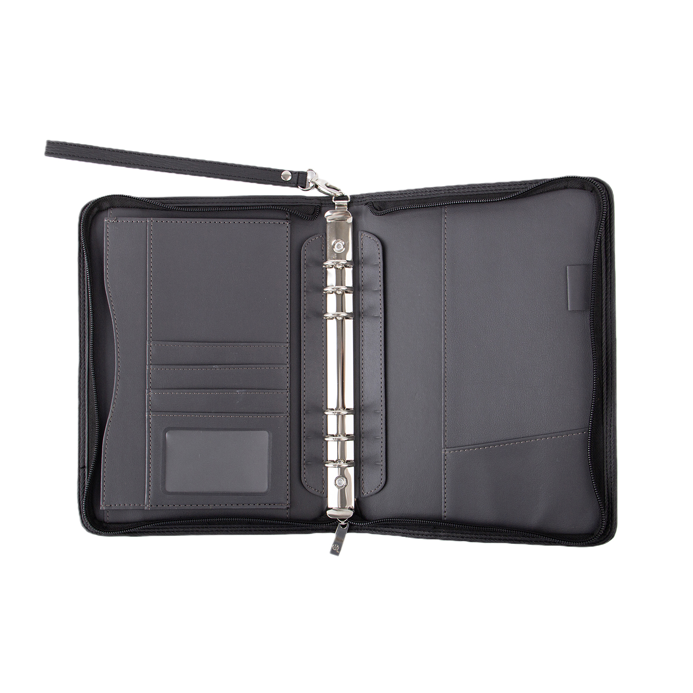 Custom Portable Leather Zipper Portfolio