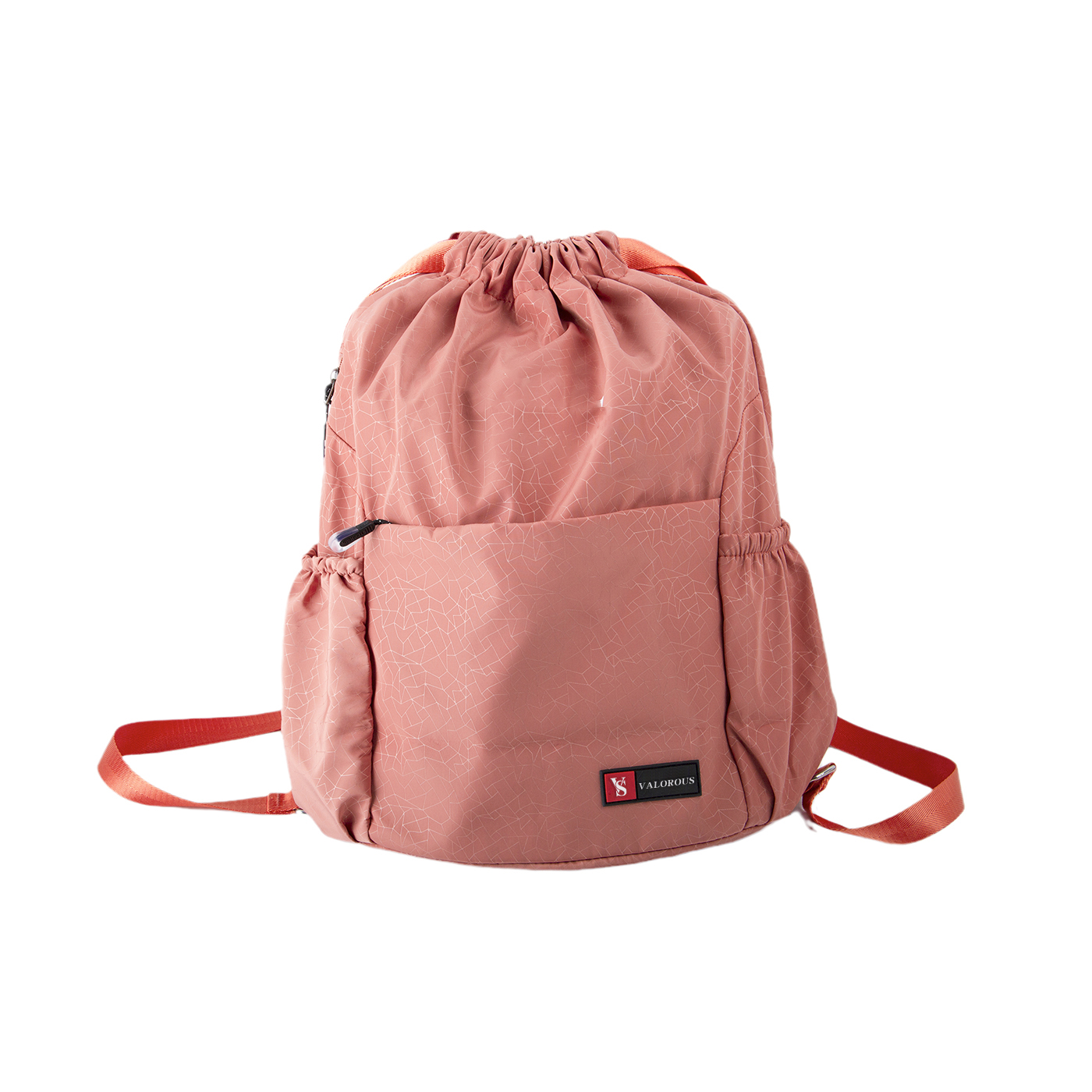 Drawstring Backpack With Front Zipper Pocket1