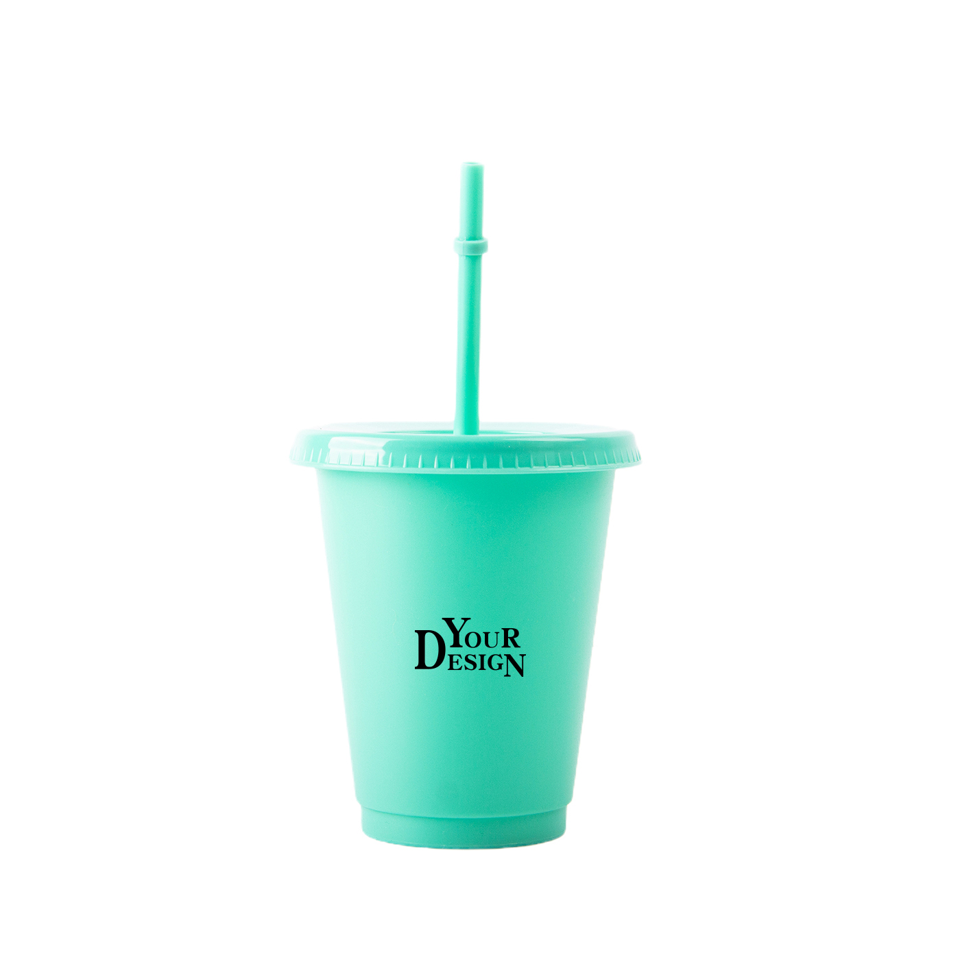 16 oz. Plastic Tumbler With Lid And Straw2