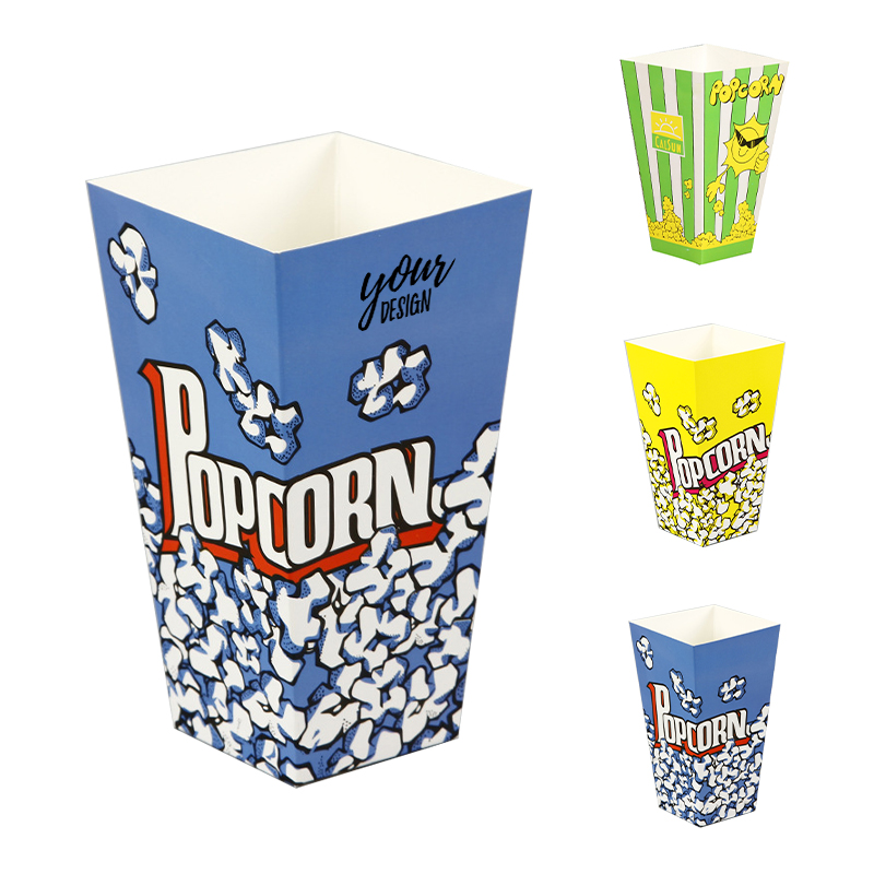 28 oz. Square Paper Popcorn Bucket