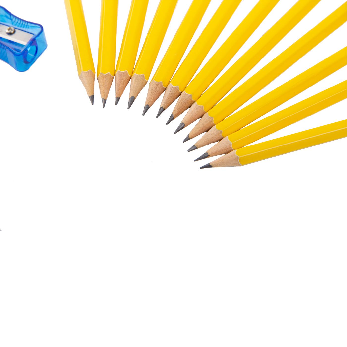 12pcs Custom Yellow Wooden Pencil With Sharpener1