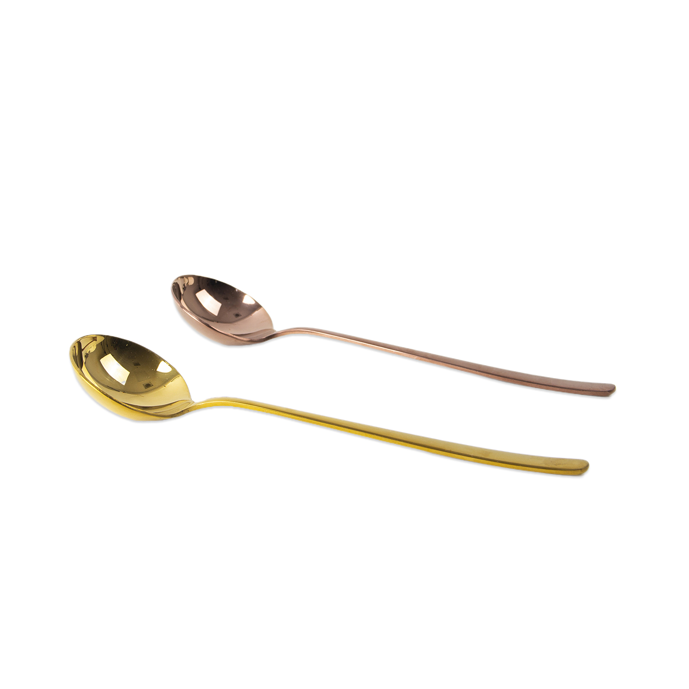 Stainless Steel Golden Round Spoon1