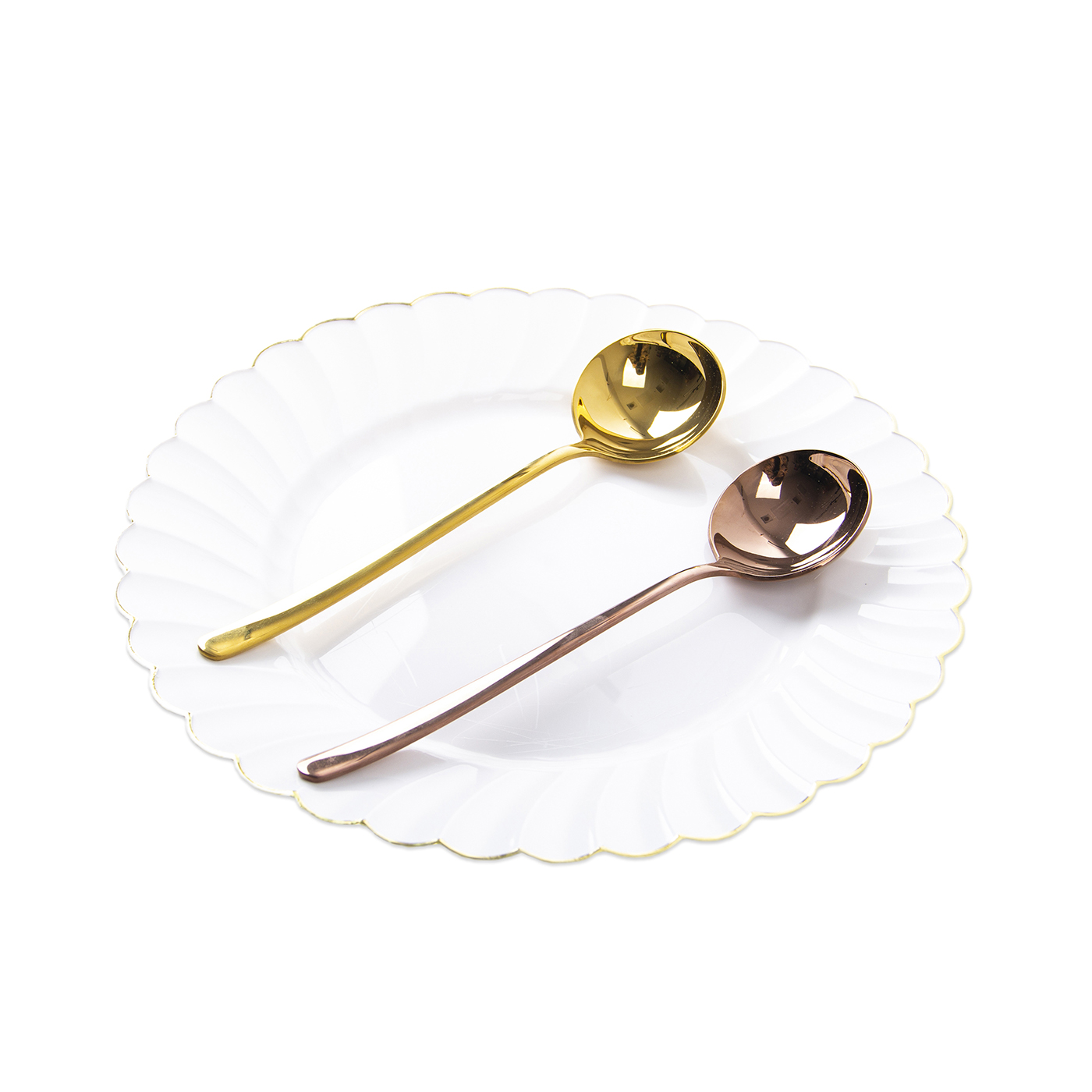 Stainless Steel Golden Round Spoon