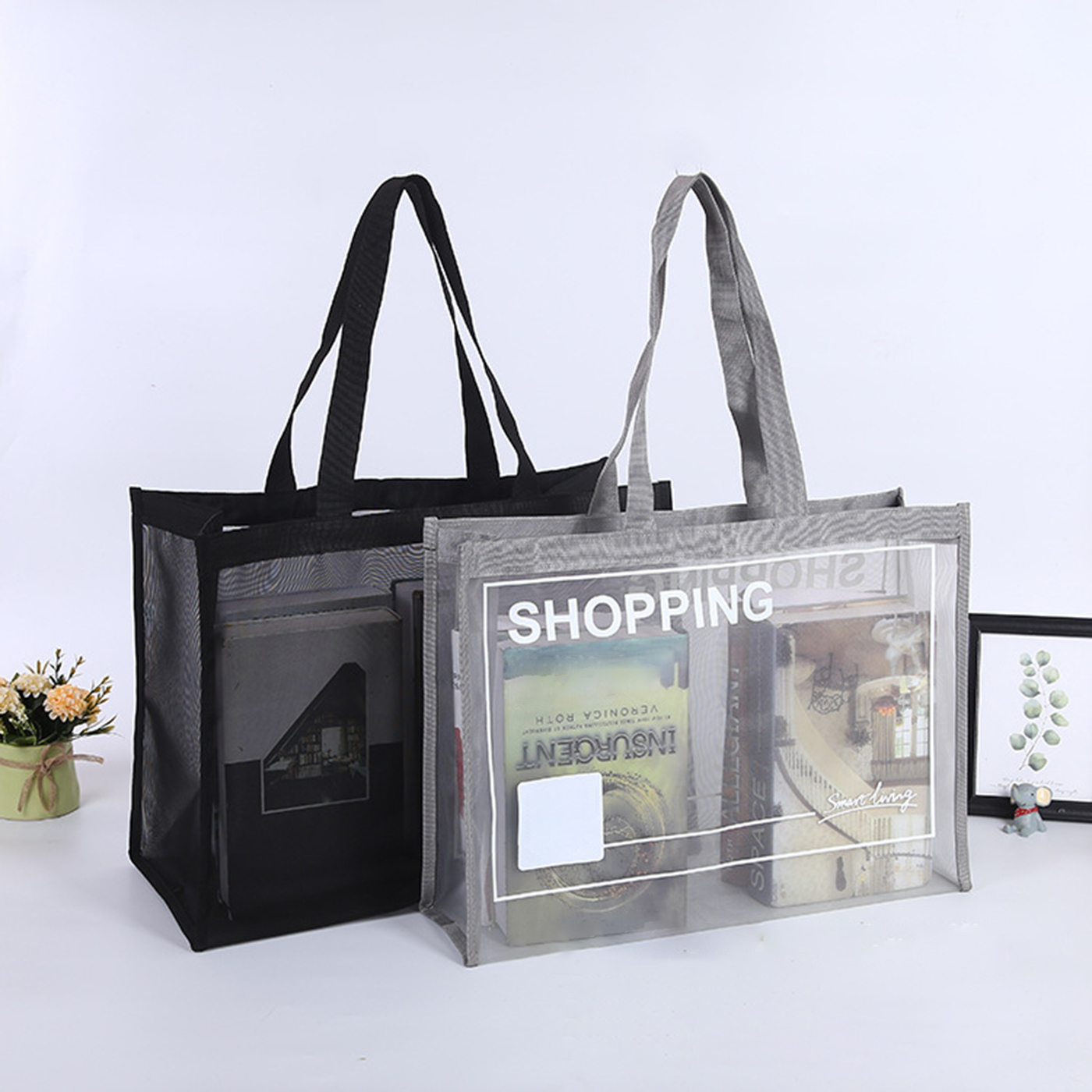 Custom Nylon Mesh Shopping Bag2