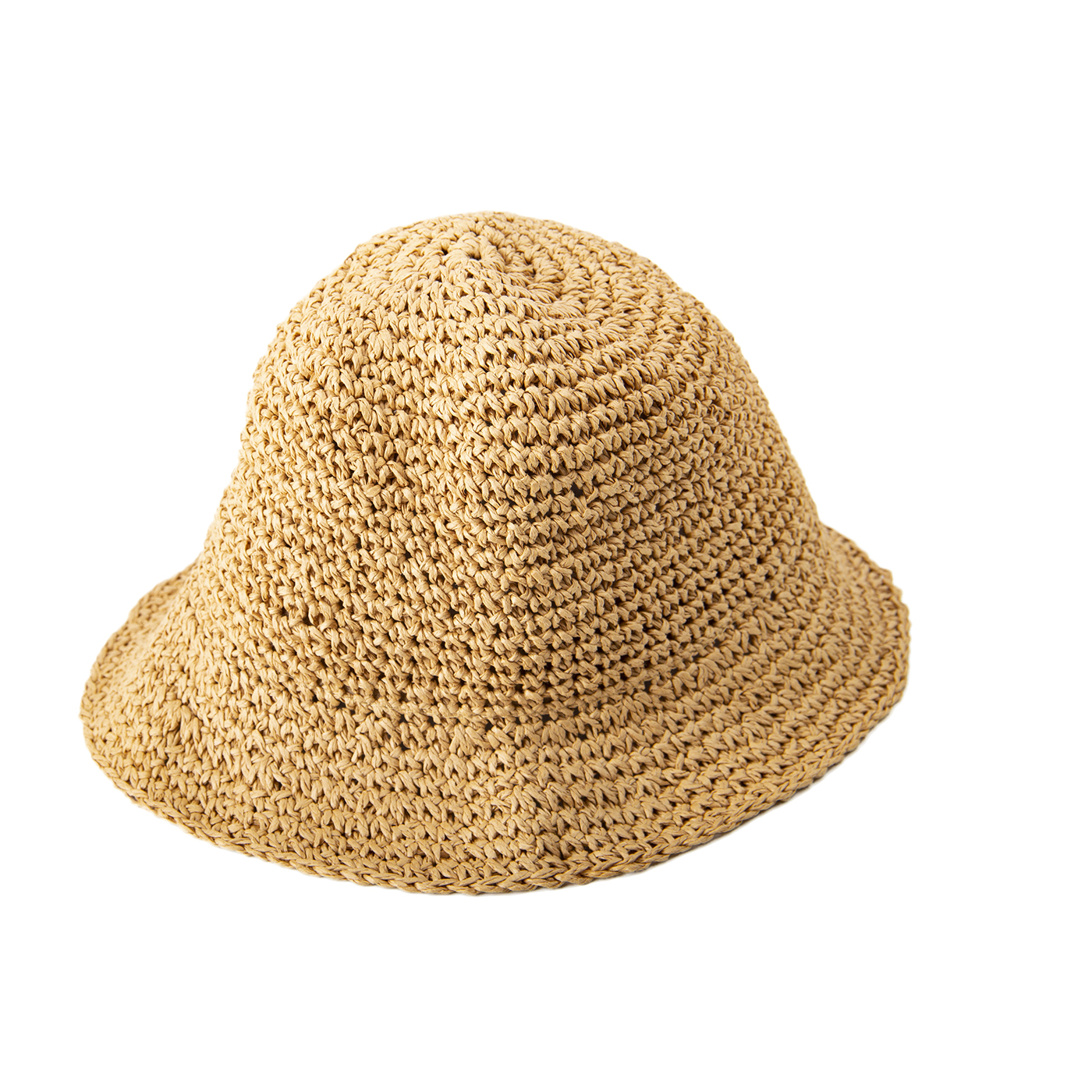 Baby Foldable Crochet Straw Hat With Lace Strap1